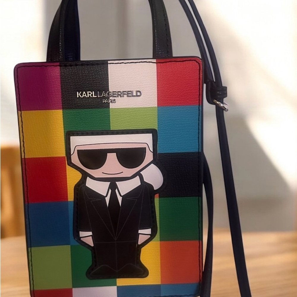 Karl Lagerfeld Colorful Graphic Messenger Bag